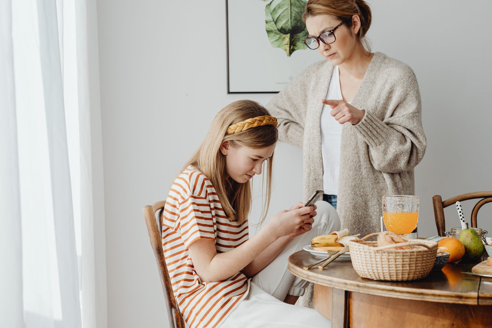 Parent concerned about teenager using a phone